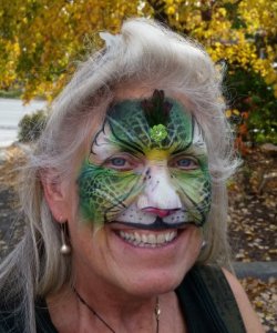Trish Daniels of Fake-a-Face Face Painting in Banner Elk, NC